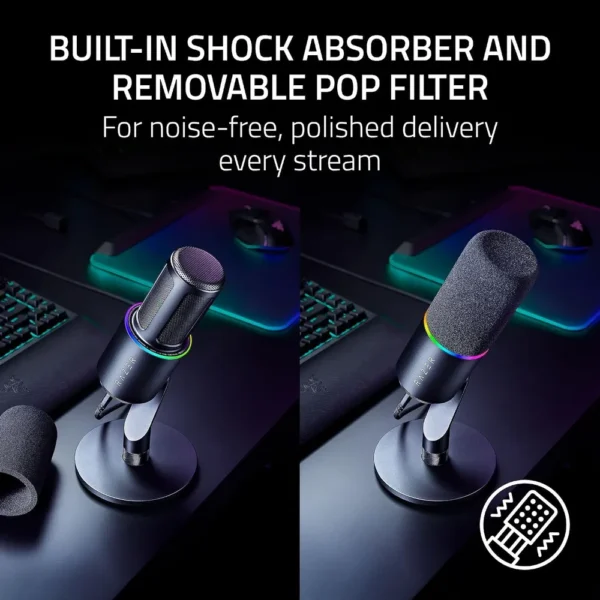 MICRÓFONO RAZER SEIREN V3 PRO USB-C / XLR| NEGRA