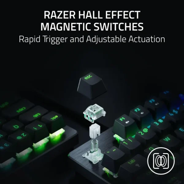 TECLADO ALÁMBRICO GAMER RAZER HUNTSMAN V3 HE MINI 65%| NEGRA