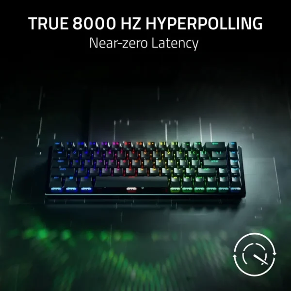TECLADO ALÁMBRICO GAMER RAZER HUNTSMAN V3 HE MINI 65%| NEGRA