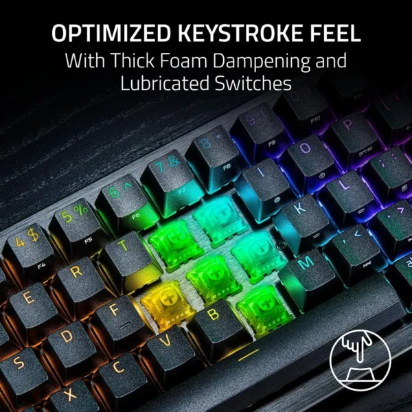 TECLADO ALÁMBRICO GAMER RAZER HUNTSMAN V3 HE MINI 65%| NEGRA