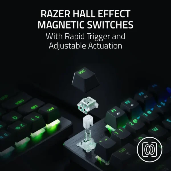 TECLADO ALÁMBRICO GAMER RAZER HUNTSMAN V3 HE TKL| NEGRA