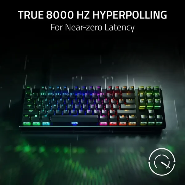 TECLADO ALÁMBRICO GAMER RAZER HUNTSMAN V3 HE TKL| NEGRA