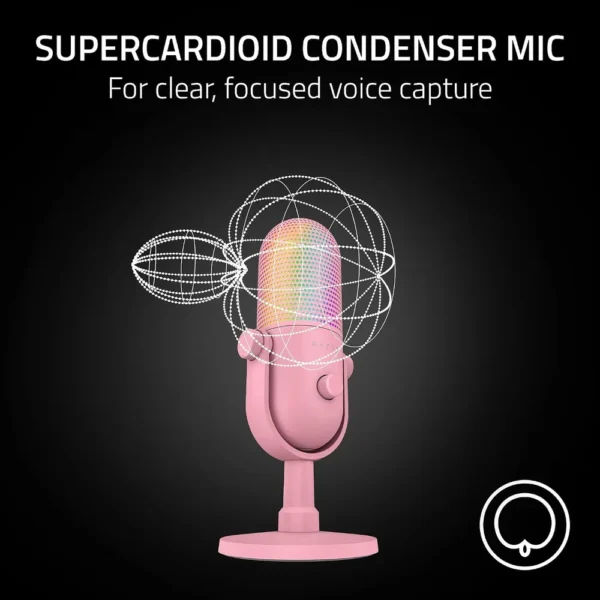 MICRÓFONO RAZER SEIREN V3 CHROMA USB-C| ROSA