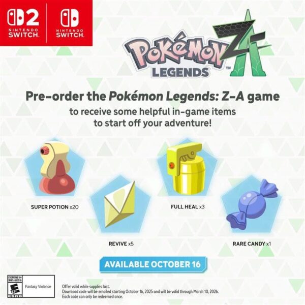 VIDEOJUEGO NINTENDO POKÉMON LEGENDS Z-A SWITCH