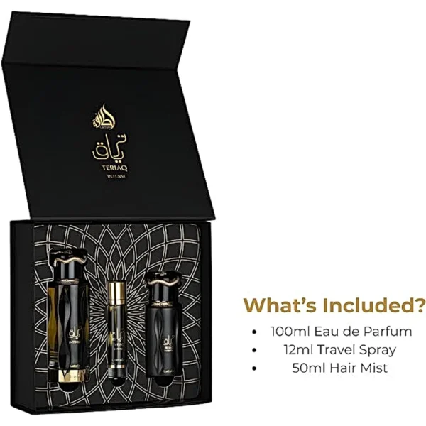 skucfb0dngvfjbp_3_20260824_180907_879.webp SET DE PERFUME LATTAFA TERIAQ INTENSE UNISEX 3PZS EDP