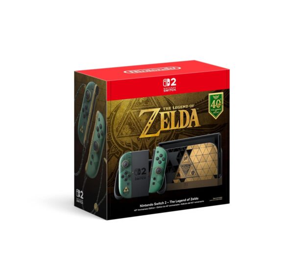 CONSOLA NINTENDO SWITCH 2 THE LEGEND OF ZELDA – EDICIÓN 40 ANIVERSARIO