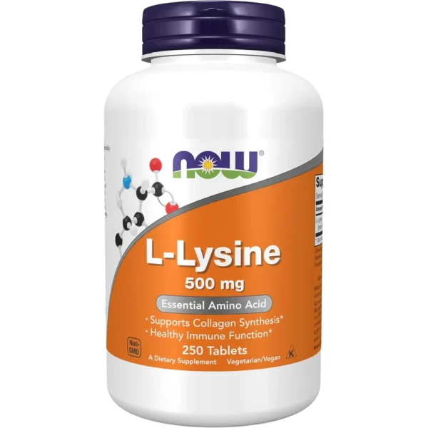 b0002ihf1m_0.webp L-LISINA NOW FOODS 500 MG 250 TABLETAS