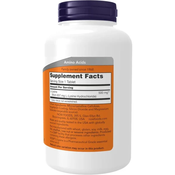 b0002ihf1m_2.webp L-LISINA NOW FOODS 500 MG 250 TABLETAS