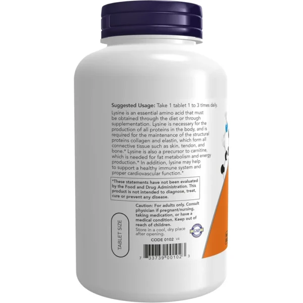 b0002ihf1m_3.webp L-LISINA NOW FOODS 500 MG 250 TABLETAS