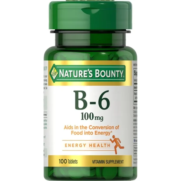 VITAMINA B6 NATURE'S BOUNTY 100 MG 100 TABLETAS