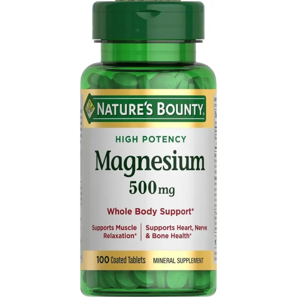 MAGNESIO NATURE'S BOUNTY 500 MG 100 TABLETAS