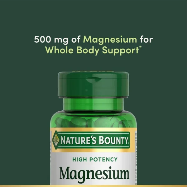 MAGNESIO NATURE'S BOUNTY 500 MG 100 TABLETAS