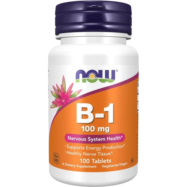 VITAMINA B1 NOW FOODS 100 MG 100 TABLETAS