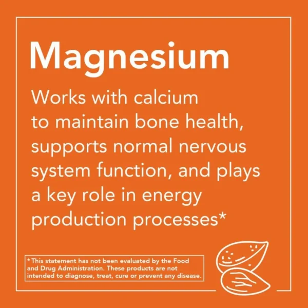 CITRATO DE MAGNESIO NOW FOODS 200 MG 100 TABLETAS