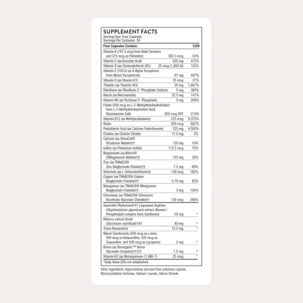 MULTIVITAMÍNICO ADVANCED NUTRIENTS THORNE 120 CÁPSULAS