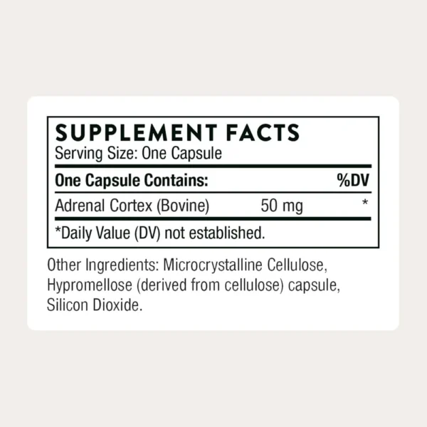 ADRENAL CORTEX THORNE 50 MG 60 CÁPSULAS