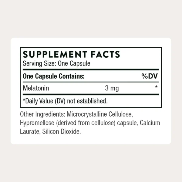 MELATONINA MELATON-3 THORNE 3 MG 60 CÁPSULAS