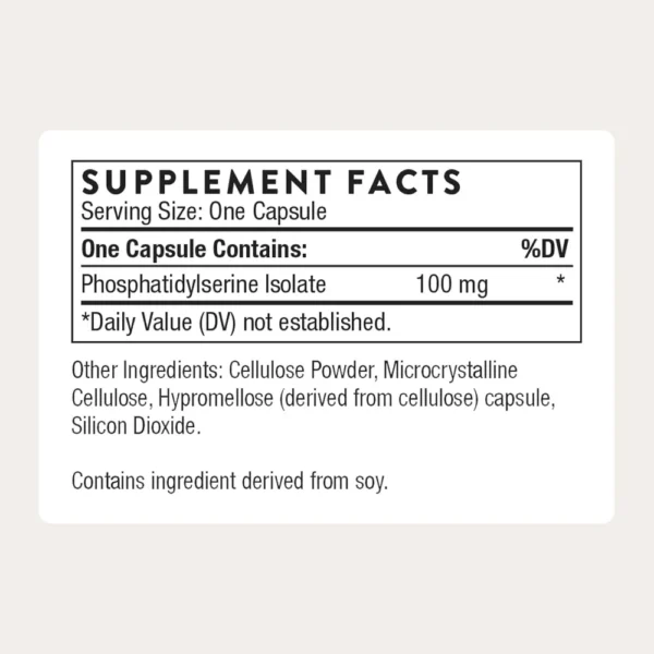FOSFATIDILSERINA THORNE 100 MG 60 CÁPSULAS