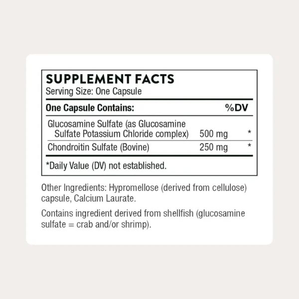 GLUCOSAMINA + CONDROITINA THORNE 90 CÁPSULAS