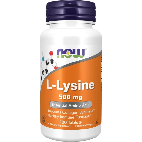 L-LISINA NOW FOODS 500 MG 100 TABLETAS