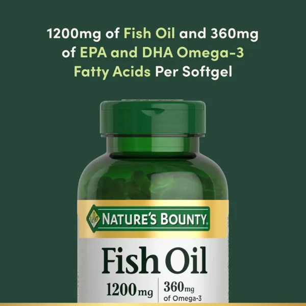 OMEGA 3 NATURE'S BOUNTY 360 MG + ACEITE DE PESCADO 1200 MG 200 CÁPSULAS BLANDAS