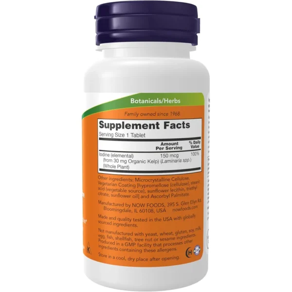 KELP NOW FOODS 150 MCG DE YODO 200 TABLETAS