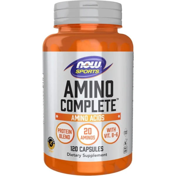 AMINO COMPLETE NOW SPORTS 20 AMINOÁCIDOS + VITAMINA B6 120 CÁPSULAS