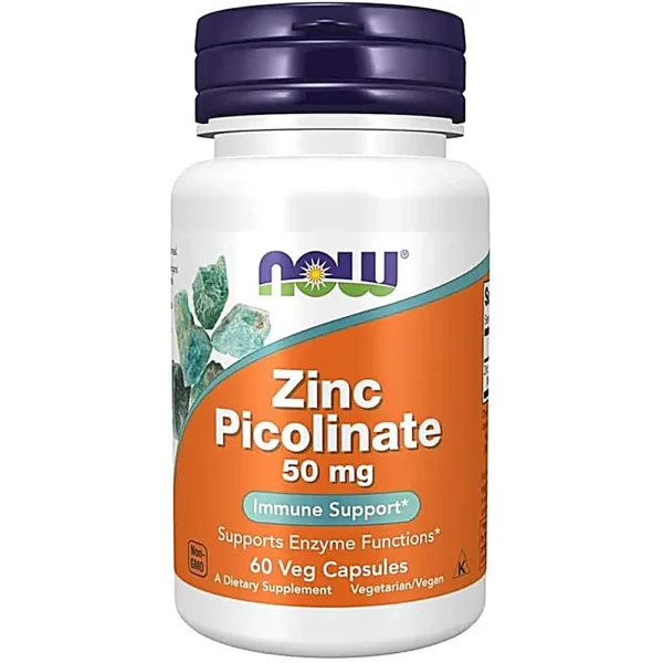 PICOLINATO DE ZINC NOW FOODS 50 MG 60 CÁPSULAS | PACK 2