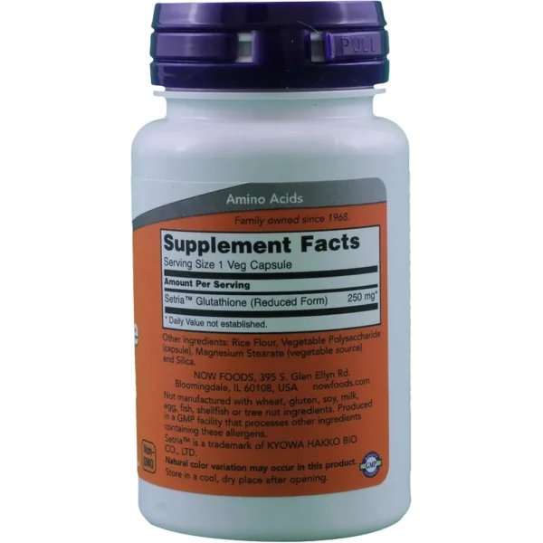 GLUTATIÓN NOW FOODS 250 MG 60 CÁPSULAS | PACK 2
