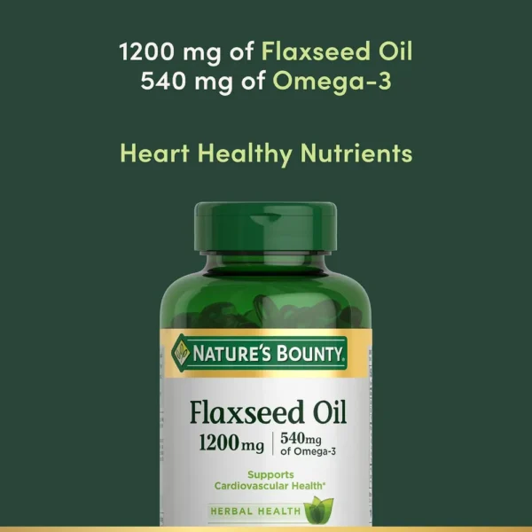 ACEITE DE LINAZA NATURE'S BOUNTY 1200 MG + OMEGA 3 125 CÁPSULAS BLANDAS