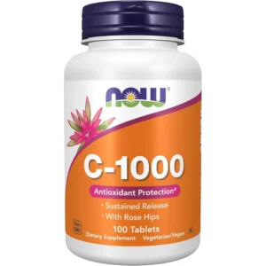 VITAMINA C NOW FOODS 1000 MG CON ESCARAMUJO 100 TABLETAS