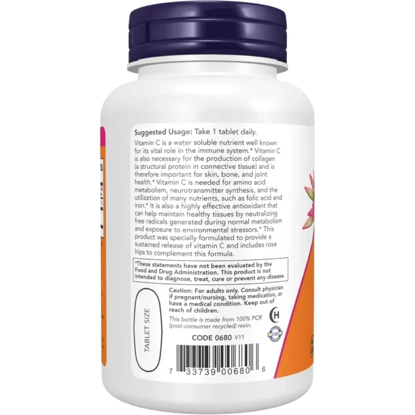 b000zl3ofw_3.webp VITAMINA C NOW FOODS 1000 MG CON ESCARAMUJO 100 TABLETAS