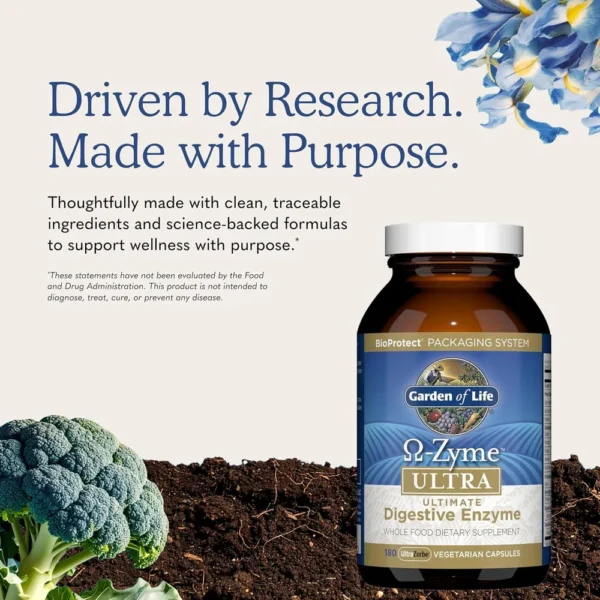 ENZIMAS DIGESTIVAS GARDEN OF LIFE OMEGA-ZYME ULTRA 21 ENZIMAS 180 CÁPSULAS