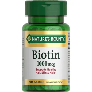 BIOTINA NATURE'S BOUNTY 1000 MCG 100 TABLETAS
