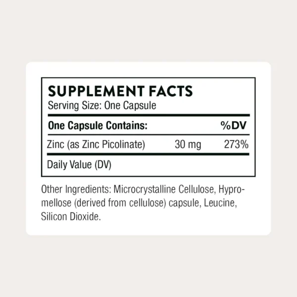 b0012zqpkg_2.webp ZINC PICOLINATO THORNE 30 MG 60 CÁPSULAS
