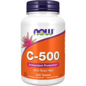 VITAMINA C NOW FOODS 500 MG CON ESCARAMUJO 250 TABLETAS