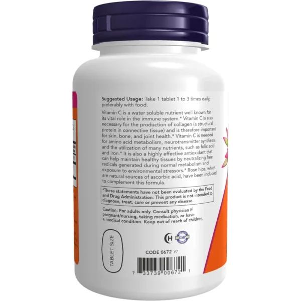 b0013h7joy_3.webp VITAMINA C NOW FOODS 500 MG CON ESCARAMUJO 250 TABLETAS