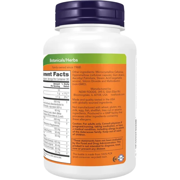 LIVER REFRESH NOW FOODS CON CARDO MARIANO 90 CÁPSULAS
