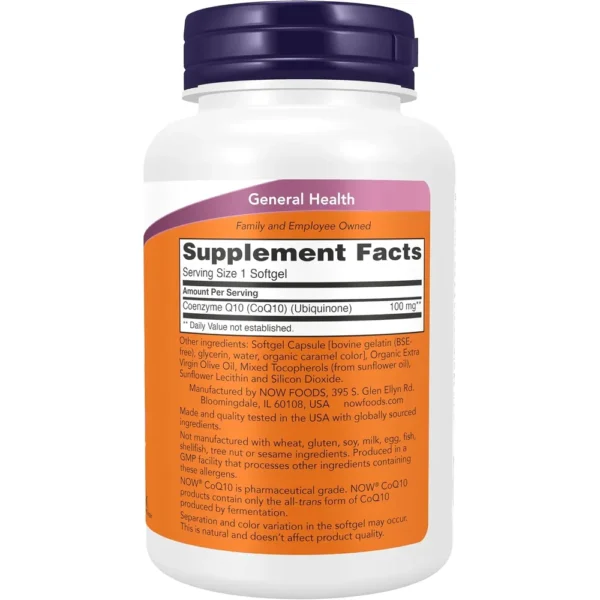 COQ10 NOW FOODS 100 MG 150 CÁPSULAS BLANDAS