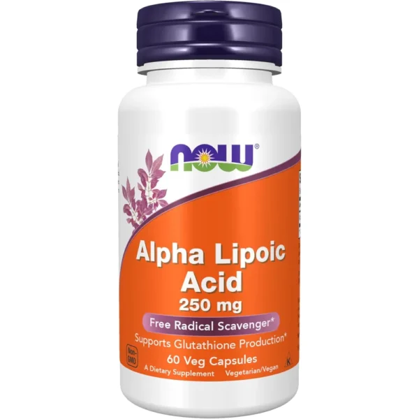 ÁCIDO ALFA LIPOICO NOW FOODS 250 MG 60 CÁPSULAS