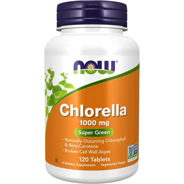 b0013ovyca_0.webp CHLORELLA NOW FOODS 1000 MG 120 TABLETAS