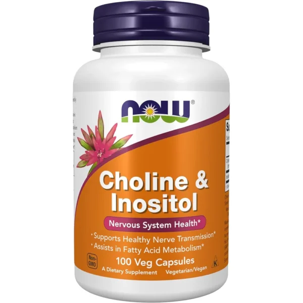 COLINA + INOSITOL NOW FOODS 500 MG 100 CÁPSULAS