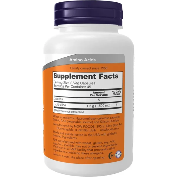 b0013ow00k_2.webp L-CITRULINA NOW FOODS 750 MG 90 CÁPSULAS