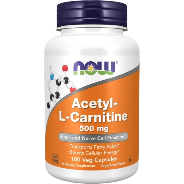 ACETIL L-CARNITINA NOW FOODS 500 MG 100 CÁPSULAS