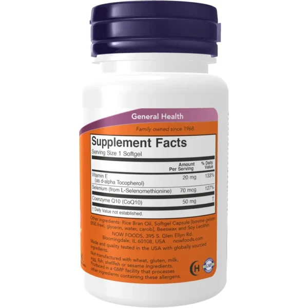 COQ10 NOW FOODS 50 MG 50 CÁPSULAS BLANDAS