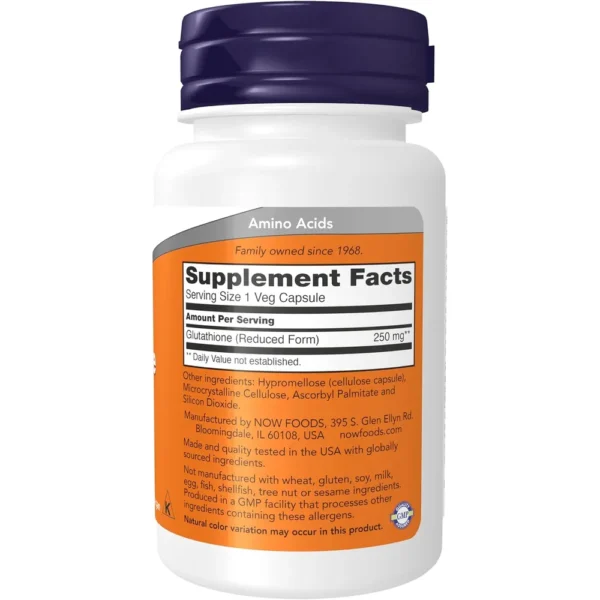 GLUTATIÓN NOW FOODS 250 MG 60 CÁPSULAS