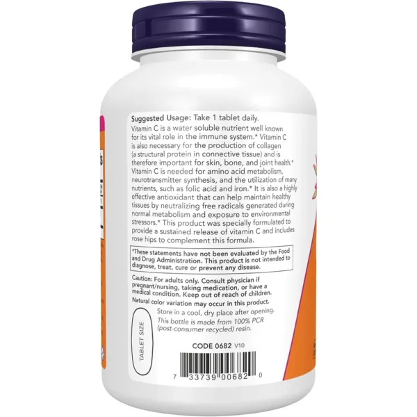 b0013p1gd6_3.webp VITAMINA C NOW FOODS 1000 MG CON ESCARAMUJO 250 TABLETAS