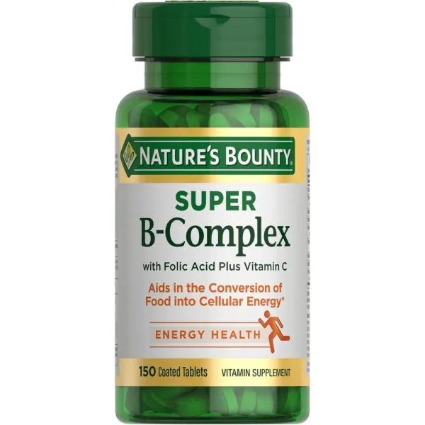 b0014d2gek_1.webp COMPLEJO B NATURE'S BOUNTY + VITAMINA C + ÁCIDO FÓLICO 150 TABLETAS