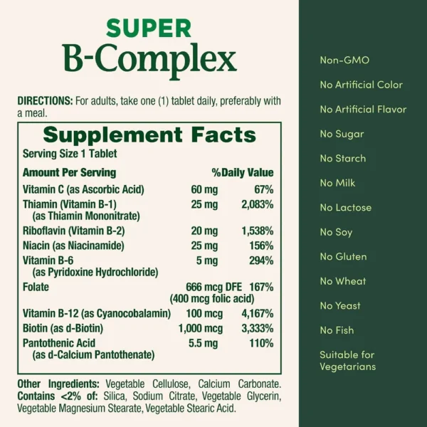 b0014d2gek_5.webp COMPLEJO B NATURE'S BOUNTY + VITAMINA C + ÁCIDO FÓLICO 150 TABLETAS
