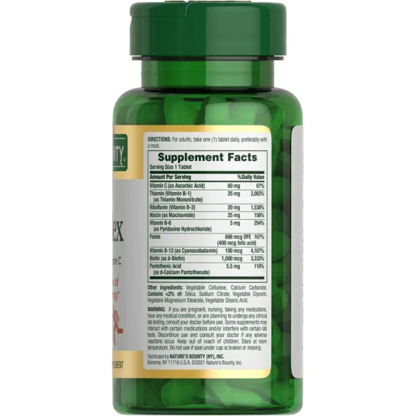 b0014d2gek_6.webp COMPLEJO B NATURE'S BOUNTY + VITAMINA C + ÁCIDO FÓLICO 150 TABLETAS